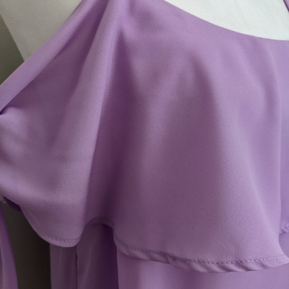 SHEIN Cold shoulder side knot foldover front top - Picture 3 of 7